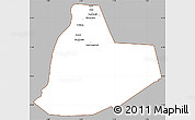 Gray Simple Map of Ouargla, cropped outside