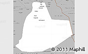 Gray Simple Map of Ouargla