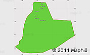 Political Simple Map of Ouargla, cropped outside