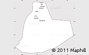 Silver Style Simple Map of Ouargla, cropped outside