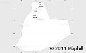 Silver Style Simple Map of Ouargla, single color outside