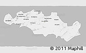 Gray 3D Map of Oum El Bouaghi, single color outside