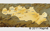 Physical 3D Map of Oum El Bouaghi, darken