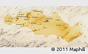 Physical 3D Map of Oum El Bouaghi, lighten