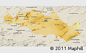 Physical 3D Map of Oum El Bouaghi, shaded relief outside