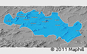 Political 3D Map of Oum El Bouaghi, desaturated