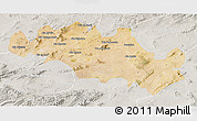 Satellite 3D Map of Oum El Bouaghi, lighten, semi-desaturated