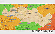 Satellite 3D Map of Oum El Bouaghi, political outside