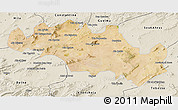 Satellite 3D Map of Oum El Bouaghi, shaded relief outside