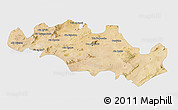 Satellite 3D Map of Oum El Bouaghi, single color outside