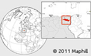 Blank Location Map of Oum El Bouaghi, highlighted country