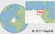 Savanna Style Location Map of Oum El Bouaghi, highlighted country