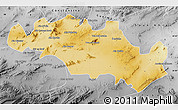 Physical Map of Oum El Bouaghi, desaturated