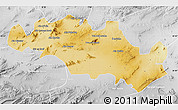 Physical Map of Oum El Bouaghi, lighten, desaturated