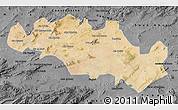Satellite Map of Oum El Bouaghi, darken, desaturated