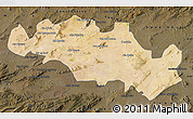 Satellite Map of Oum El Bouaghi, darken