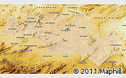 Satellite Map of Oum El Bouaghi, physical outside