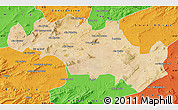 Satellite Map of Oum El Bouaghi, political outside