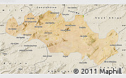 Satellite Map of Oum El Bouaghi, shaded relief outside