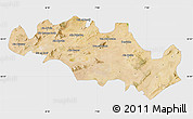Satellite Map of Oum El Bouaghi, single color outside