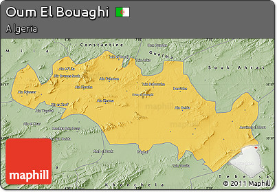 Savanna Style Map of Oum El Bouaghi