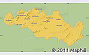Savanna Style Map of Oum El Bouaghi, single color outside