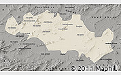 Shaded Relief Map of Oum El Bouaghi, darken, semi-desaturated