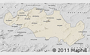 Shaded Relief Map of Oum El Bouaghi, desaturated