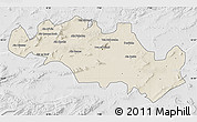 Shaded Relief Map of Oum El Bouaghi, lighten, desaturated