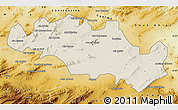 Shaded Relief Map of Oum El Bouaghi, physical outside