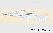 Classic Style Panoramic Map of Oum El Bouaghi, single color outside