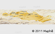 Physical Panoramic Map of Oum El Bouaghi, lighten