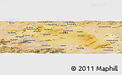 Physical Panoramic Map of Oum El Bouaghi, satellite outside