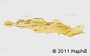 Physical Panoramic Map of Oum El Bouaghi, single color outside