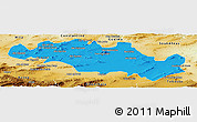 Political Panoramic Map of Oum El Bouaghi, physical outside