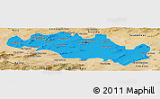 Political Panoramic Map of Oum El Bouaghi, satellite outside