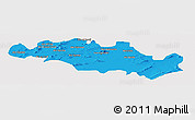 Political Panoramic Map of Oum El Bouaghi, single color outside