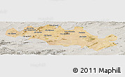 Satellite Panoramic Map of Oum El Bouaghi, lighten, semi-desaturated
