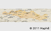 Satellite Panoramic Map of Oum El Bouaghi, shaded relief outside