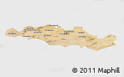 Satellite Panoramic Map of Oum El Bouaghi, single color outside