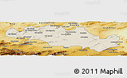 Shaded Relief Panoramic Map of Oum El Bouaghi, physical outside