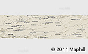 Shaded Relief Panoramic Map of Oum El Bouaghi