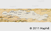 Shaded Relief Panoramic Map of Oum El Bouaghi, satellite outside