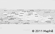 Silver Style Panoramic Map of Oum El Bouaghi