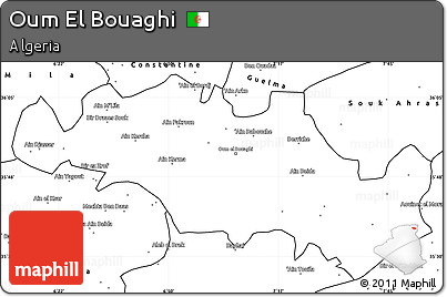 Blank Simple Map of Oum El Bouaghi