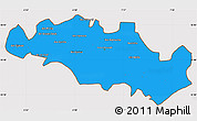 Political Simple Map of Oum El Bouaghi, cropped outside