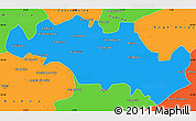 Political Simple Map of Oum El Bouaghi