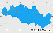 Political Simple Map of Oum El Bouaghi, single color outside