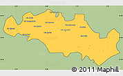 Savanna Style Simple Map of Oum El Bouaghi, cropped outside