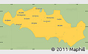 Savanna Style Simple Map of Oum El Bouaghi, single color outside